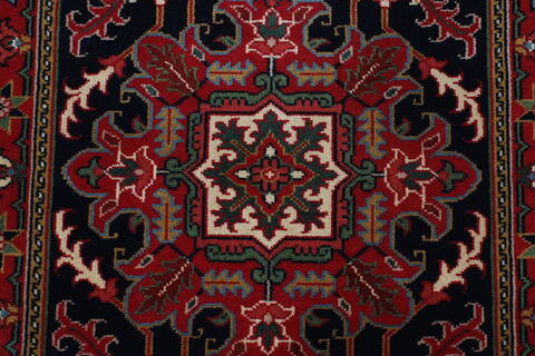 Heriz Blue Runner Hand Knotted 27 X 102  Area Rug 250-22921 Image 7