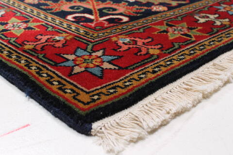 Heriz Blue Runner Hand Knotted 27 X 102  Area Rug 250-22921 Image 9