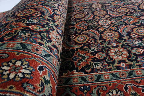 Semnan Blue Runner Hand Knotted 27 X 99  Area Rug 250-22934 Image 11