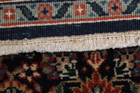 Semnan Blue Runner Hand Knotted 27 X 99  Area Rug 250-22934 Image 1