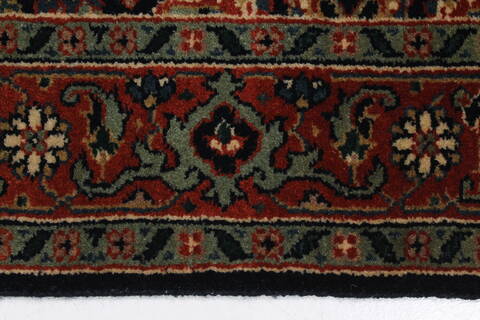 Semnan Blue Runner Hand Knotted 27 X 99  Area Rug 250-22934 Image 3