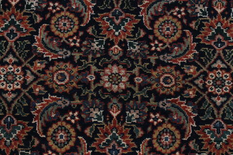 Semnan Blue Runner Hand Knotted 27 X 99  Area Rug 250-22934 Image 4