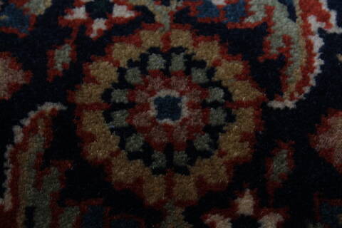 Semnan Blue Runner Hand Knotted 27 X 99  Area Rug 250-22934 Image 8