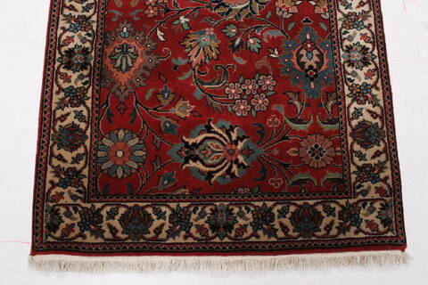 Kashmir Red Runner Hand Knotted 28 X 100  Area Rug 250-22942 Image 3