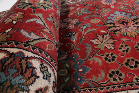 Kashmir Red Runner Hand Knotted 28 X 100  Area Rug 250-22942 Image 8