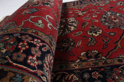 Kashmir Red Runner Hand Knotted 27 X 95  Area Rug 250-22944 Image 8
