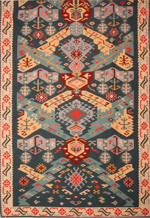 Kilim Blue Flat Woven 911 X 180  Area Rug 100-22952 Image 0