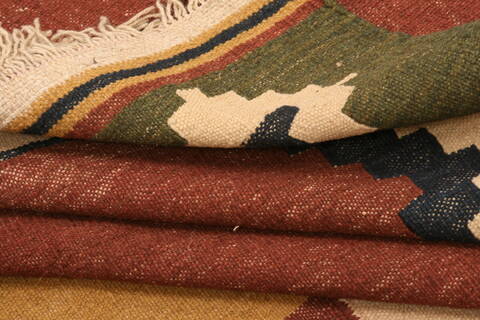 Kilim Brown Flat Woven 69 X 99  Area Rug 100-22955 Image 5