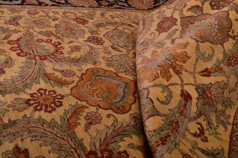 Jaipur Beige Hand Knotted 93 X 119  Area Rug 100-22960 Image 12