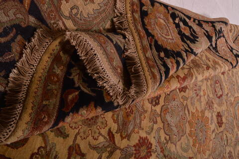 Jaipur Beige Hand Knotted 93 X 119  Area Rug 100-22960 Image 9