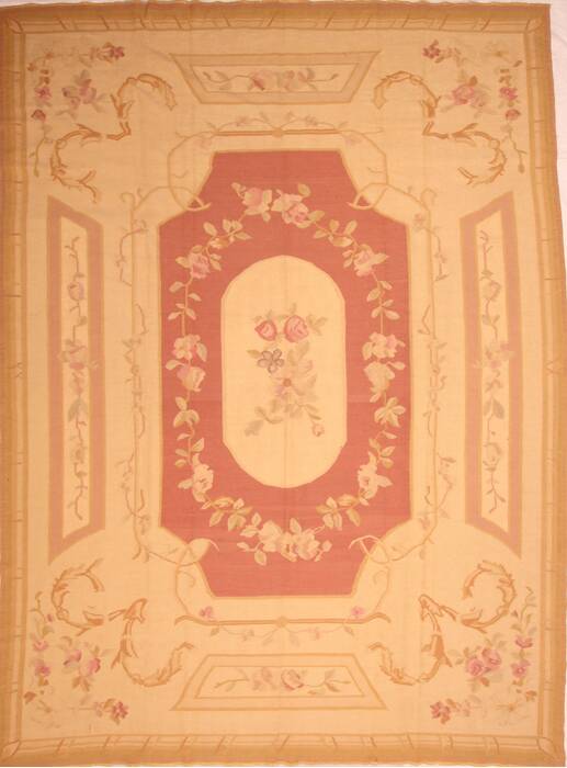 Aubusson Brown Flat Woven 100 X 131  Area Rug 100-22962 Image 0