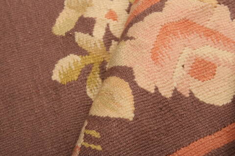 Aubusson Purple Square Flat Woven 911 X 107  Area Rug 100-22969 Image 3