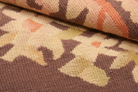 Aubusson Purple Square Flat Woven 911 X 107  Area Rug 100-22969 Image 4
