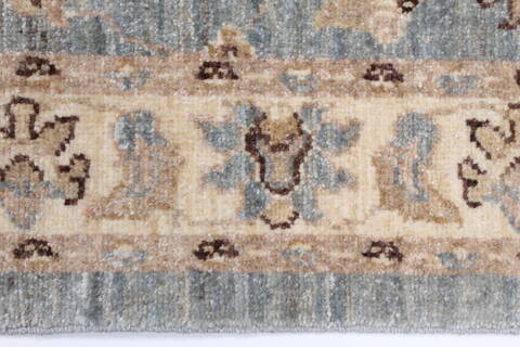 Pishavar Blue Runner Hand Knotted 29 X 910  Area Rug 250-22971 Image 3