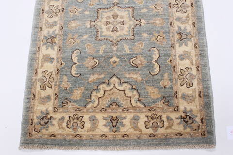Pishavar Blue Runner Hand Knotted 29 X 910  Area Rug 250-22971 Image 6