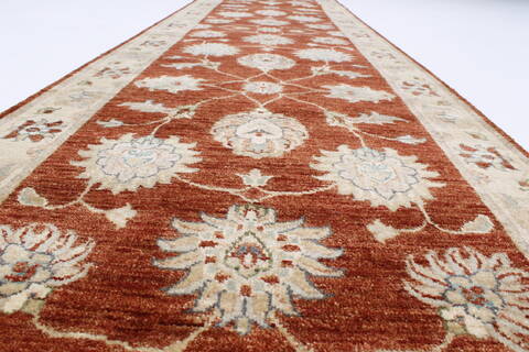 Zanjan Brown Runner Hand Knotted 27 X 911  Area Rug 250-22991 Image 1