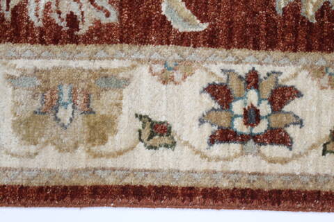 Zanjan Brown Runner Hand Knotted 27 X 911  Area Rug 250-22991 Image 2
