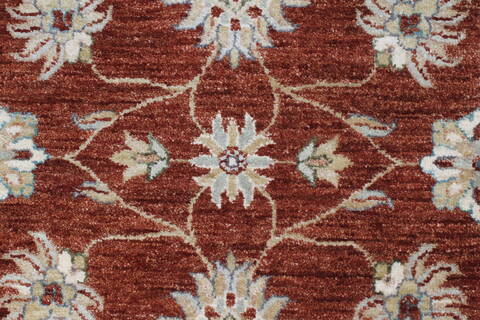 Zanjan Brown Runner Hand Knotted 27 X 911  Area Rug 250-22991 Image 3