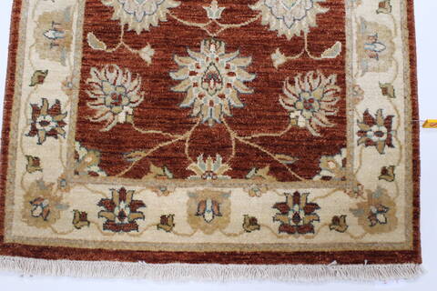 Zanjan Brown Runner Hand Knotted 27 X 911  Area Rug 250-22991 Image 4