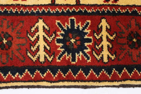 Turkman Yellow Runner Hand Knotted 29 X 103  Area Rug 250-23000 Image 3