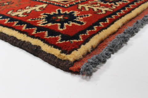 Turkman Yellow Runner Hand Knotted 29 X 103  Area Rug 250-23000 Image 7