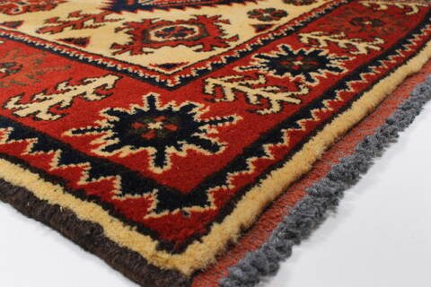 Turkman Yellow Runner Hand Knotted 29 X 103  Area Rug 250-23000 Image 8