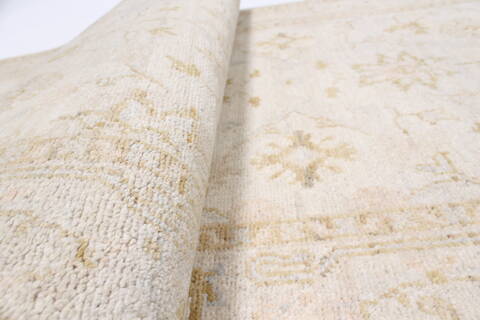 Chobi Beige Runner Hand Knotted 25 X 98  Area Rug 250-23004 Image 12