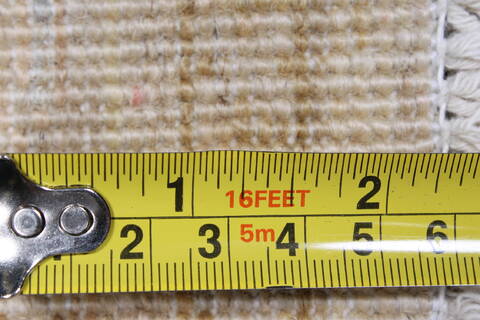 Chobi Beige Runner Hand Knotted 25 X 98  Area Rug 250-23004 Image 13