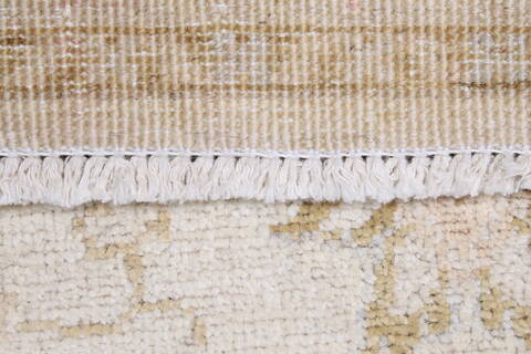 Chobi Beige Runner Hand Knotted 25 X 98  Area Rug 250-23004 Image 1