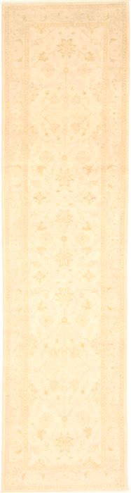 Chobi Beige Runner Hand Knotted 25 X 98  Area Rug 250-23004 Image 0
