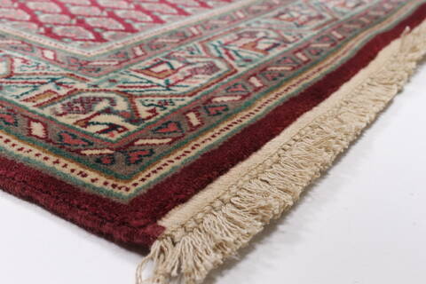Tabriz Red Runner Hand Knotted 27 X 97  Area Rug 250-23009 Image 4