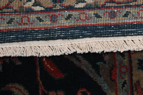 Isfahan Blue Runner Hand Knotted 27 X 910  Area Rug 250-23011 Image 10