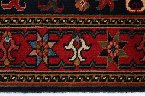 Heriz Black Runner Hand Knotted 28 X 910  Area Rug 250-23012 Image 2
