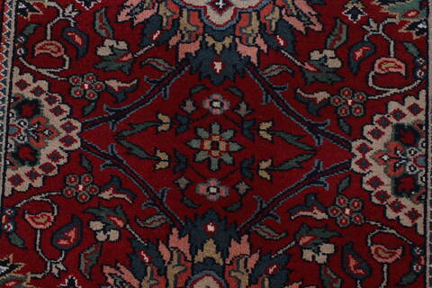Kashmir Red Runner Hand Knotted 27 X 911  Area Rug 250-23014 Image 3