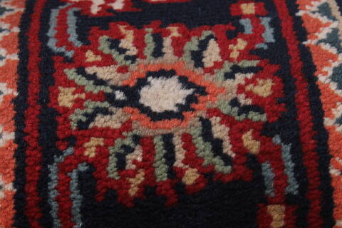 Kashmir Red Runner Hand Knotted 27 X 911  Area Rug 250-23014 Image 8