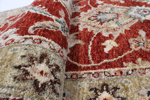 Agra Brown Runner Hand Knotted 28 X 98  Area Rug 250-23018 Image 10