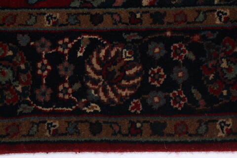 Tabriz Red Runner Hand Knotted 27 X 99  Area Rug 250-23023 Image 1