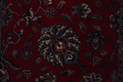 Tabriz Red Runner Hand Knotted 27 X 99  Area Rug 250-23023 Image 2