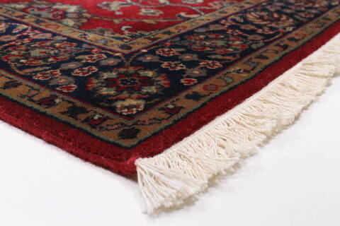 Tabriz Red Runner Hand Knotted 27 X 99  Area Rug 250-23023 Image 4