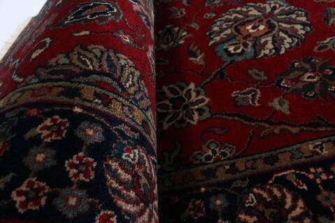 Tabriz Red Runner Hand Knotted 27 X 99  Area Rug 250-23023 Image 8