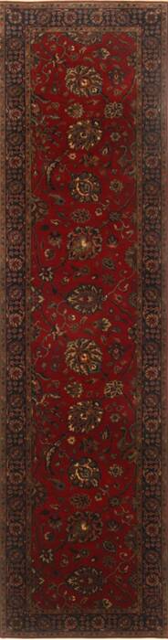 Tabriz Red Runner Hand Knotted 27 X 99  Area Rug 250-23023 Image 0