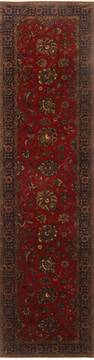 Indian Tabriz Red Runner 10 to 12 ft Wool Carpet 23023