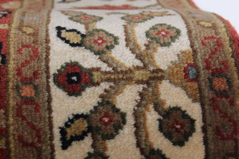 Semnan Brown Runner Hand Knotted 27 X 100  Area Rug 250-23029 Image 6