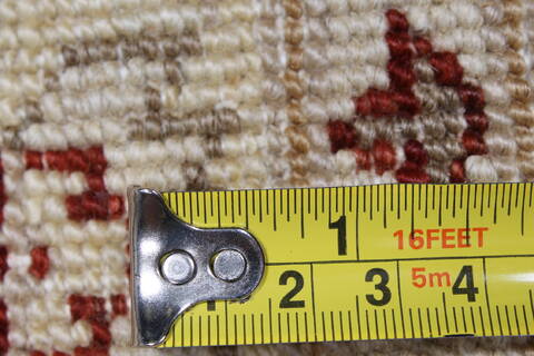 Chobi Beige Runner Hand Knotted 26 X 98  Area Rug 250-23034 Image 10