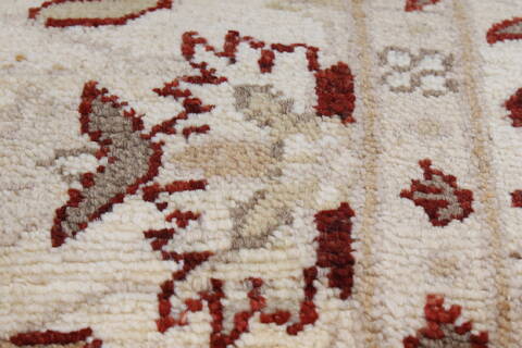 Chobi Beige Runner Hand Knotted 26 X 98  Area Rug 250-23034 Image 6