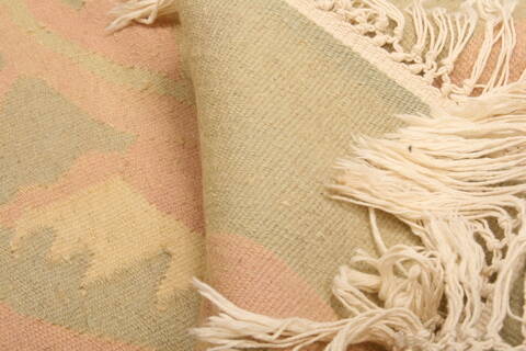 Kilim Green Flat Woven 80 X 95  Area Rug 100-23045 Image 2