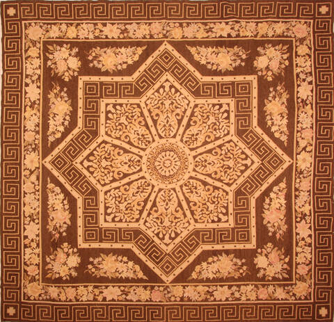 Kilim Brown Square Flat Woven 130 X 132  Area Rug 100-23053 Image 0
