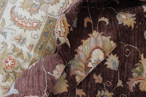 Pishavar Brown Hand Knotted 121 X 1410  Area Rug 250-23057 Image 6