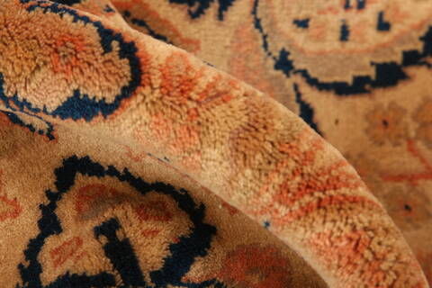 Tabriz Yellow Hand Knotted 82 X 99  Area Rug 100-23059 Image 1