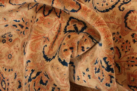 Tabriz Yellow Hand Knotted 82 X 99  Area Rug 100-23059 Image 2